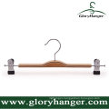 Wholesale Cheap Household Plywood Pant Hanger with Two Clip